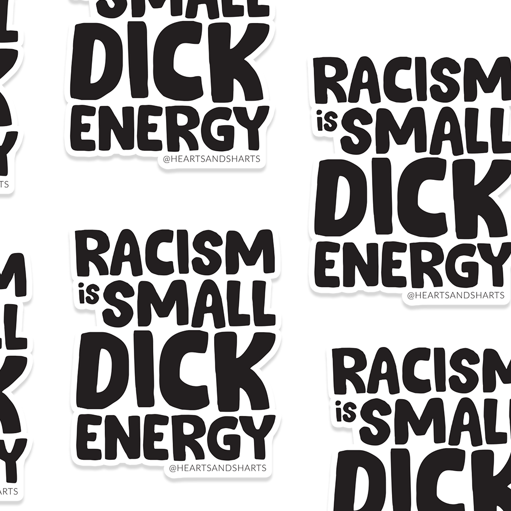 RACISM IS SDE VINYL STICKER, photo 2 of 2