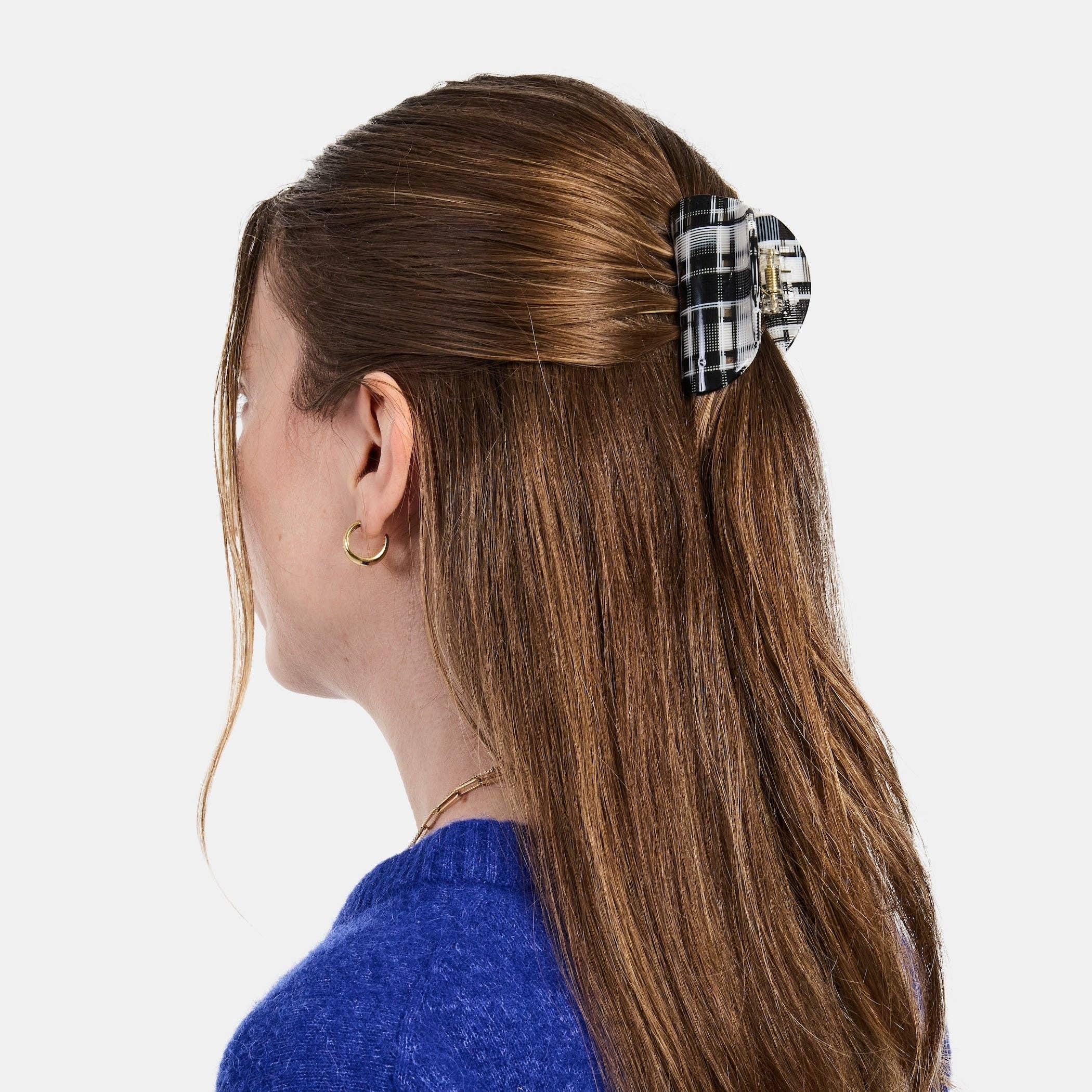 Juno Claw in Black + White Plaid, photo 2 of 4