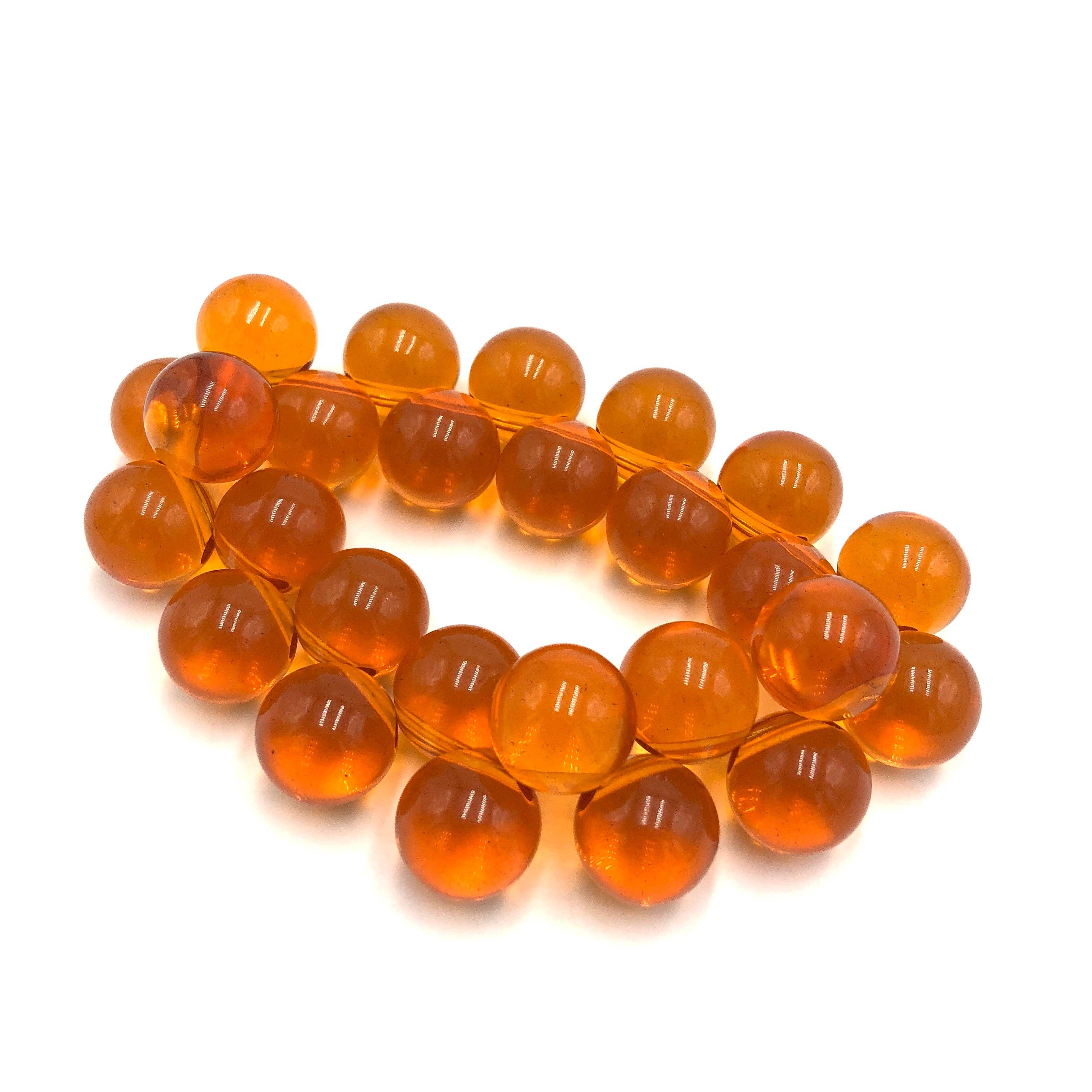 Chunky Button Stackable Stretch Bracelet Orange, photo 1 of 2