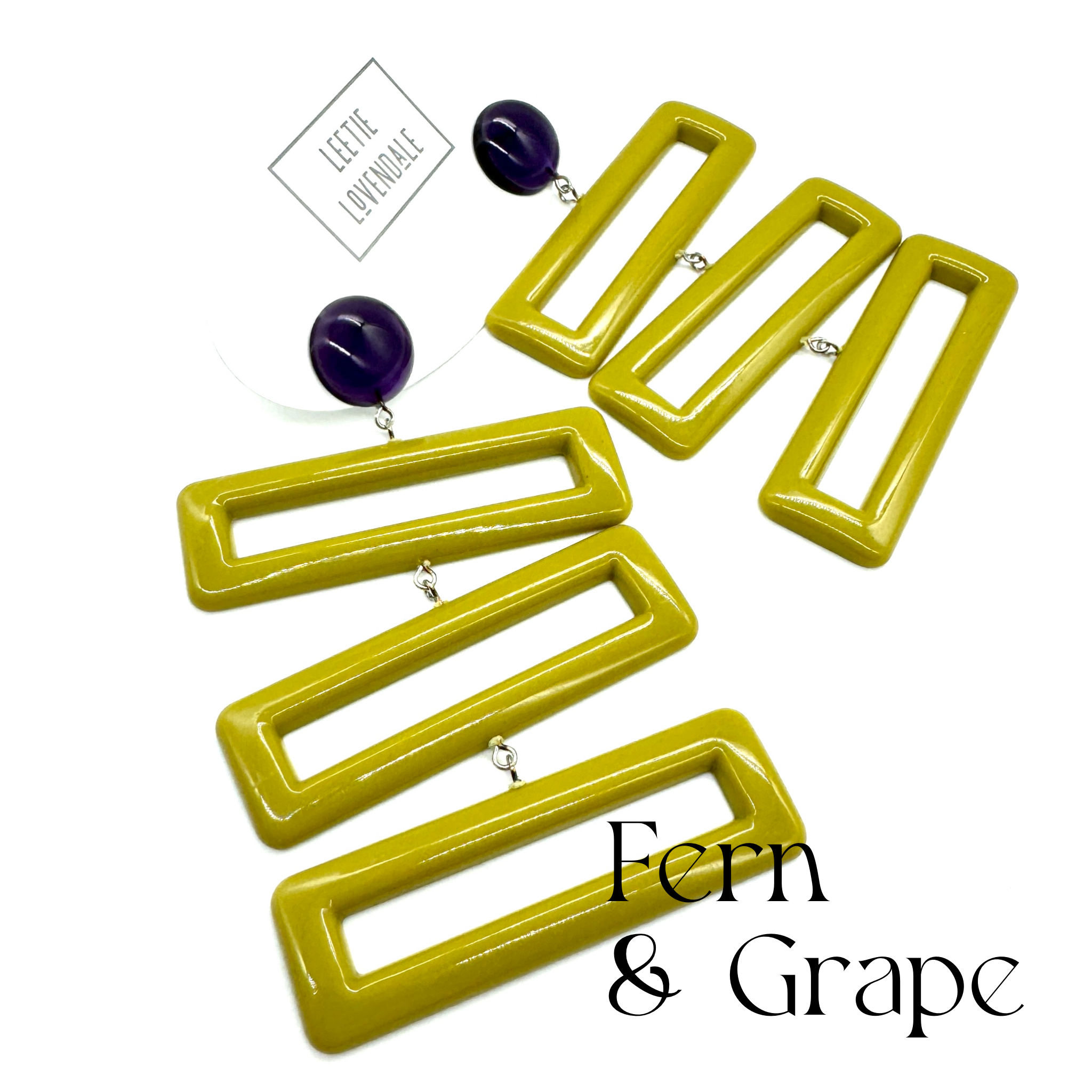 Ladder Earrings Fern, photo 2 of 2