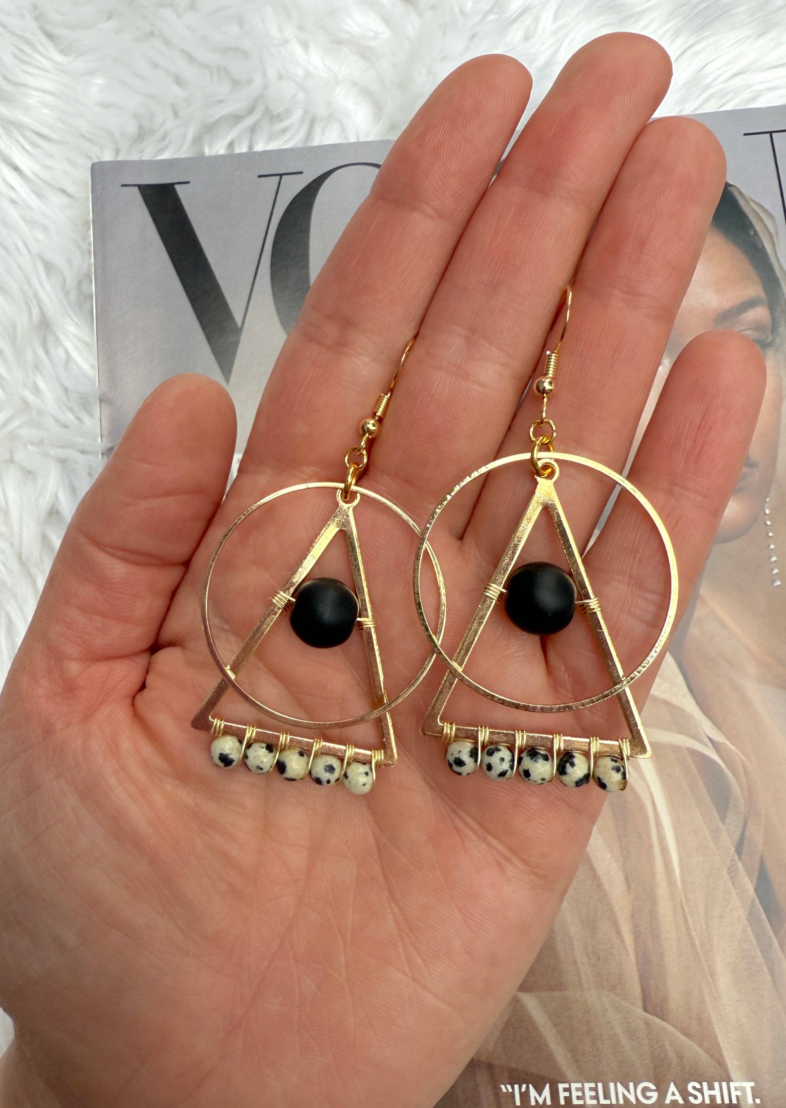 The Paige Earring - Black Onyx, photo 5 of 7