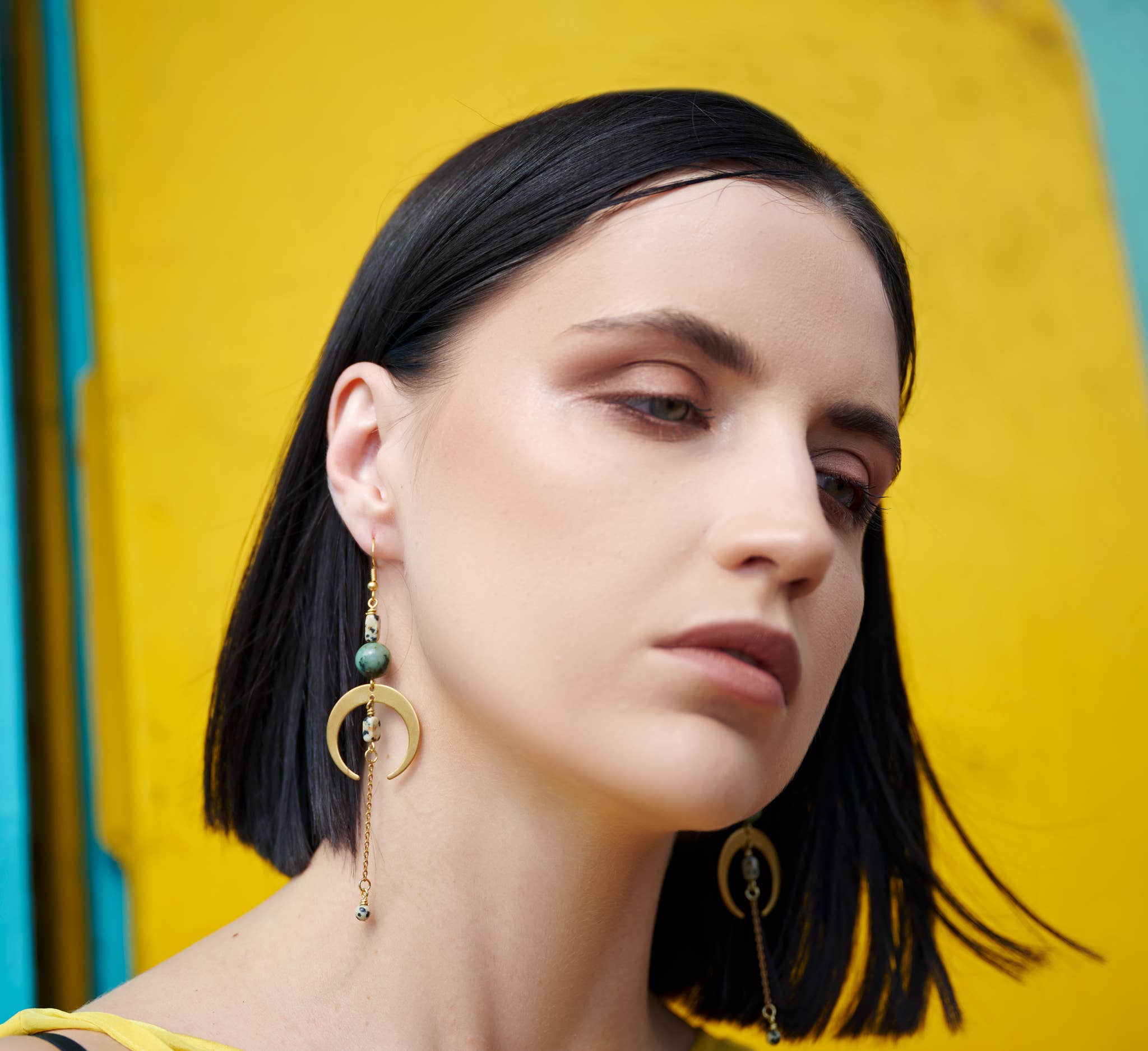 The Sasha Earring - African Turquoise, photo 6 of 8