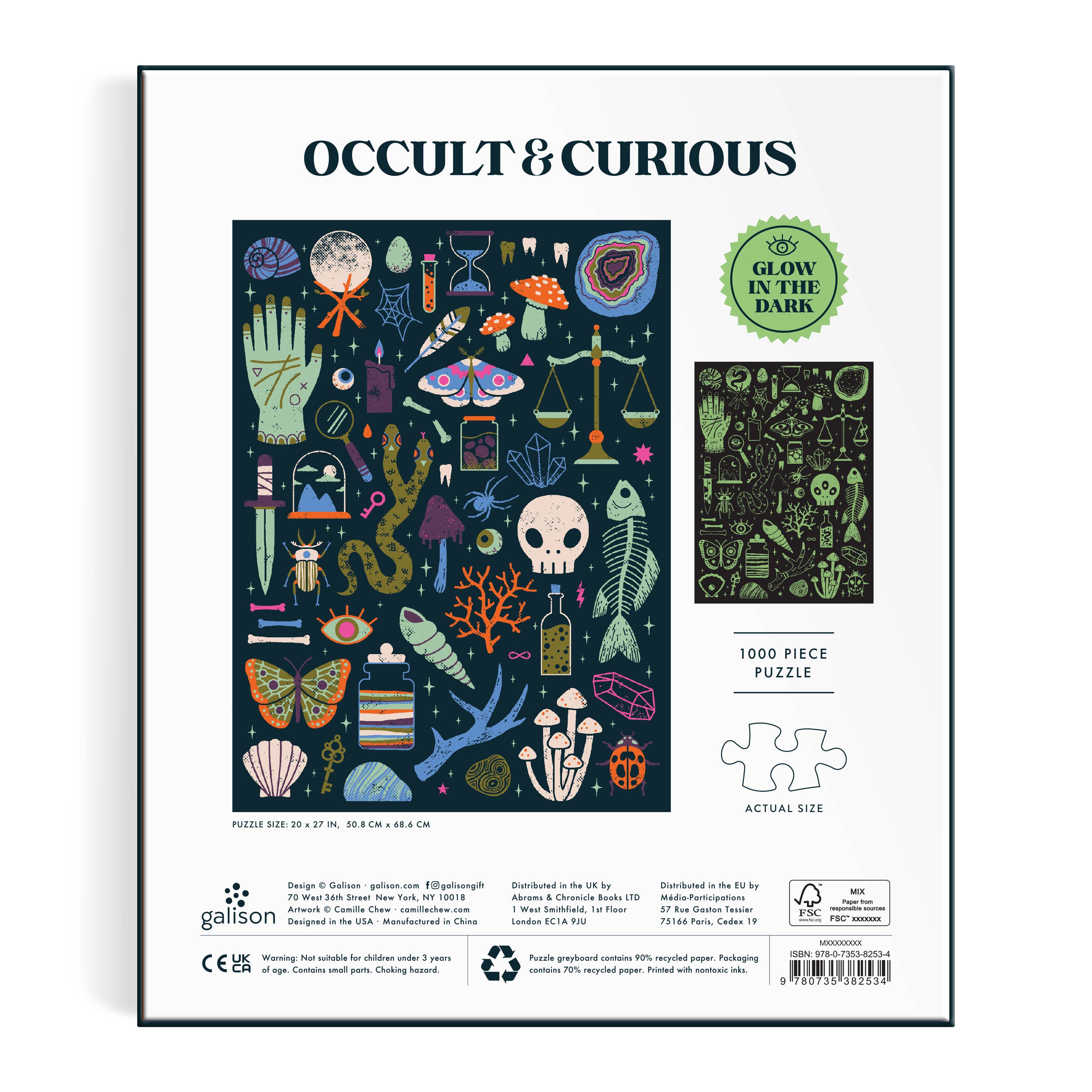 Occult and Curious 1000 Piece Glow in the Dark Puzzle, photo 4 of 4