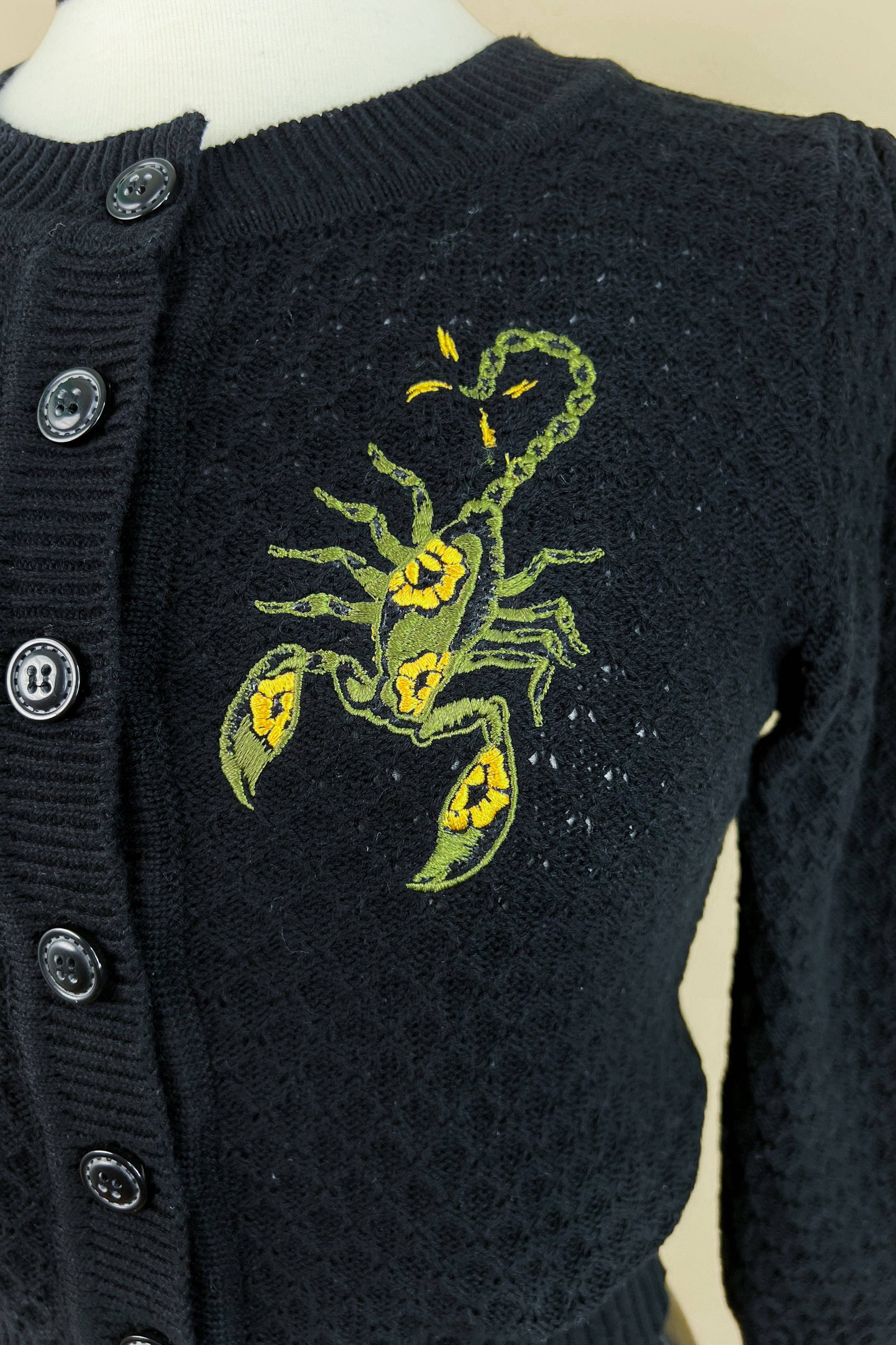 The Scorpion Cardigan in Blk, photo 4 of 6