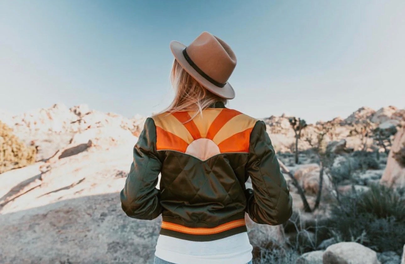 Olive Green Rising Sun Unisex Jacket, photo 1 of 4