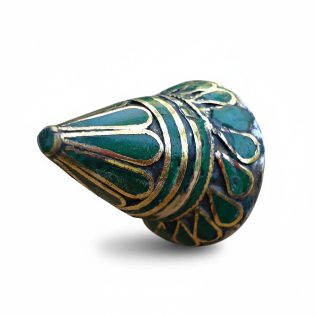 Green onyx Dome ring- Size 9 usa, photo 2 of 4