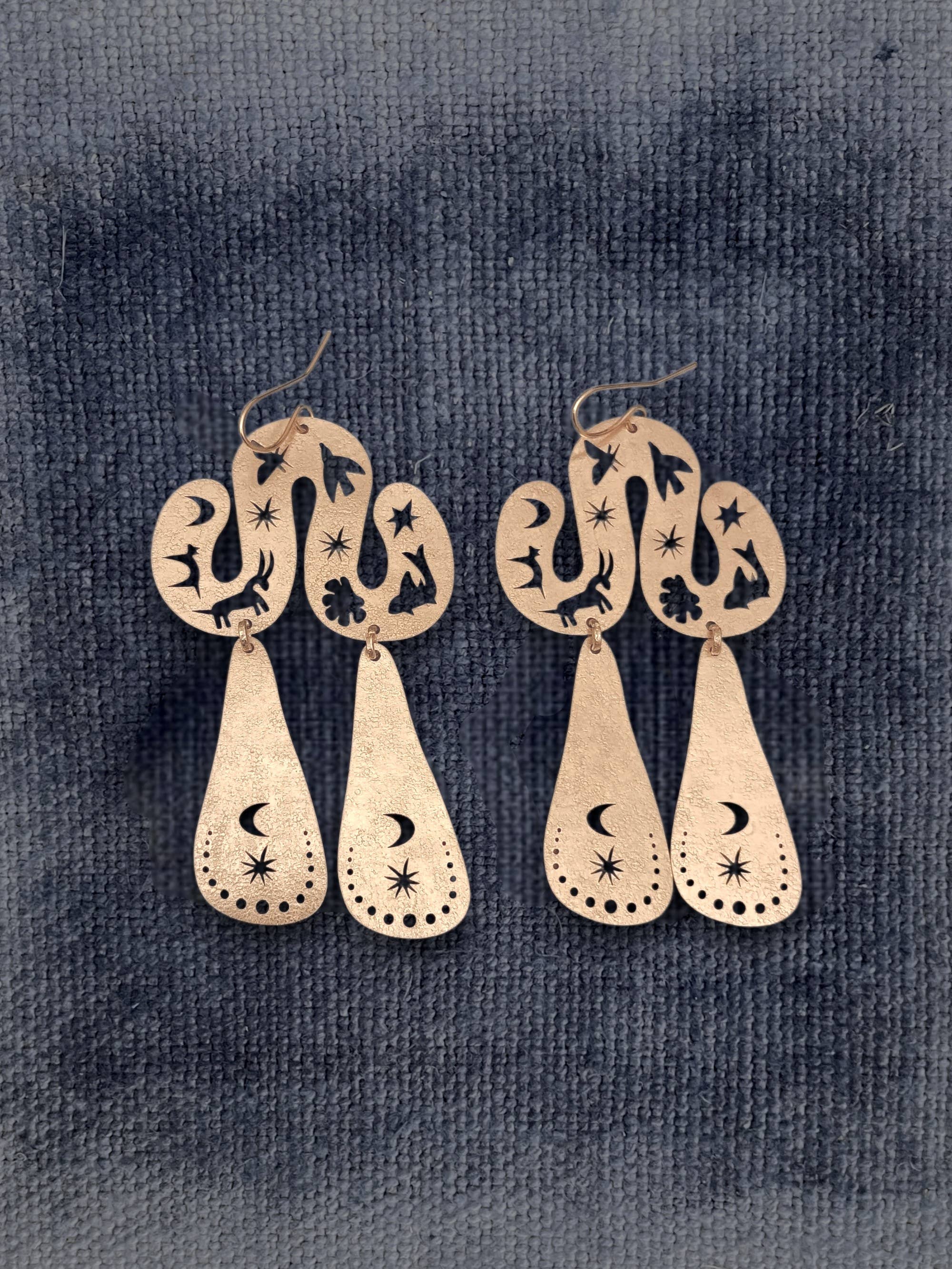 Spiritual Brass Earrings, photo 1 of 2