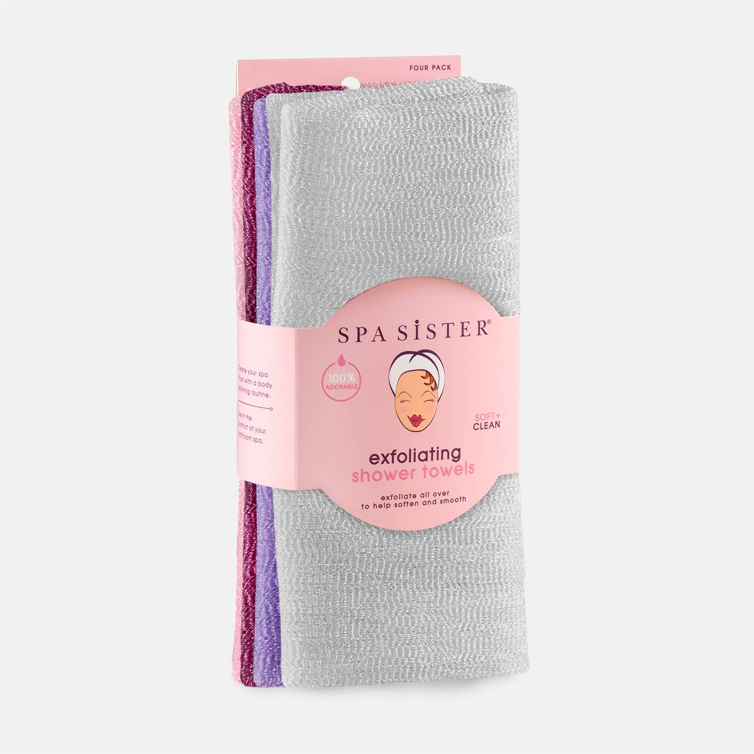 Exfoliating Shower Towels - 4PK