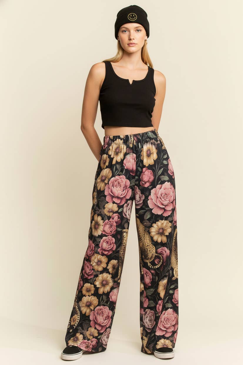 FLORAL CHEETAH PANTS, photo 1 of 3